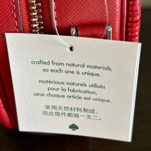 NWT - Kate Spade - Honey Crisp Red Apple Wicker Crossbody Bag - Picture 7 of 13